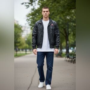 Vintage Rare 1998 STROH'S LIGHT NASCAR Mark Martin  embroidered Jacket XL